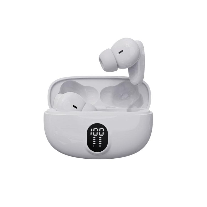 Denver Auriculares Denver TWE-57W sans fil Bluetooth 5.3 avec contrôle tactile et micro White