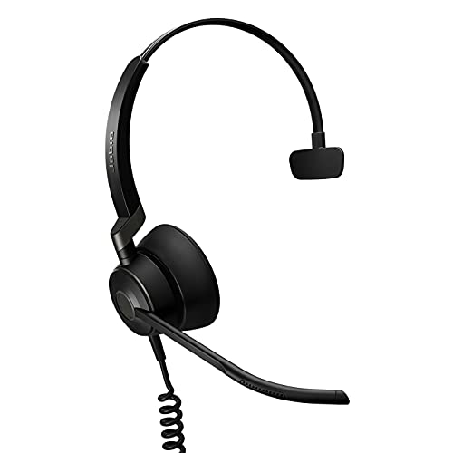 Jabra Engage 50 Casque Supra-Auriculaire Mono - Casque Numérique Filaire Certifié Microsoft avec Annulation Passive du Bruit pour Softphones et Clients Web - Câble USB-C - Noir