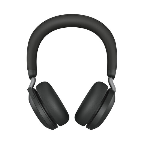 Jabra Evolve2 75 Wireless PC Headset with Charging Dock and 8-Mic Technology - Dual Foam Stereo Headphones with Advanced Active Noise Cancellation, USB-C Bluetooth Adapter and MS Compatibility - Black