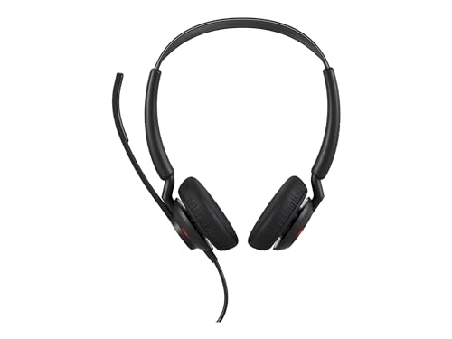 Jabra Engage 50 II - Micro-casque filaire stéréo avec contrôle d’appel Link - 3 micros à réduction de bruit, ultra-léger, USB-C - Certifié MS Teams, fonctionne avec toutes les plateformes - Noir