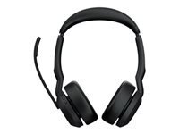 Jabra Auriculaires Jabra Evolve2 55 sans fil Bluetooth pour bureau avec ANC et micro, Black