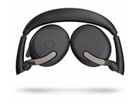 Jabra Casque Jabra Evolve2 65 Flex sans fil Bluetooth avec réduction de bruit, micro boom, pliable, Black