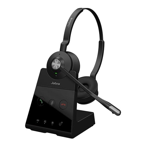 Jabra Casque Engage 65 SE, Base, Alimentation, câble USB-C vers USB-A de 1,5 m, câble de téléphone de Bureau, Guide de démarrage Rapide, Garantie et Avertissement (brochures de sécurité)