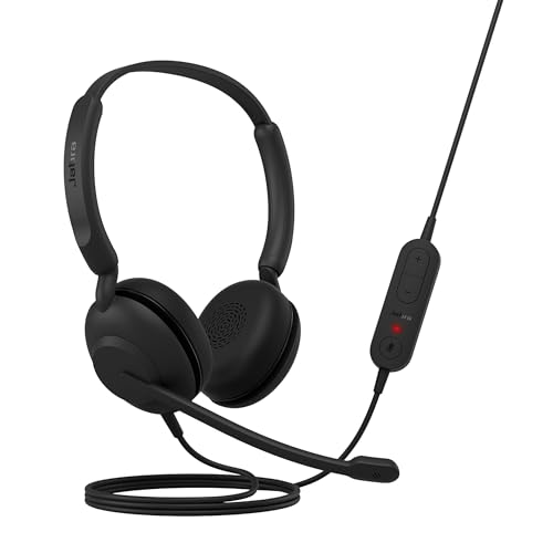 Jabra Evolve 10, Casque d'écoute de Bureau, Microphone à réduction de Bruit, Conception compacte et légère, Bras pivotant à 270 degrés, connectivité Filaire USB-A, Noir