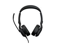 Jabra Casque Jabra Evolve2 50 filaire USB-C USB-A avec réduction active du bruit, micro, Black