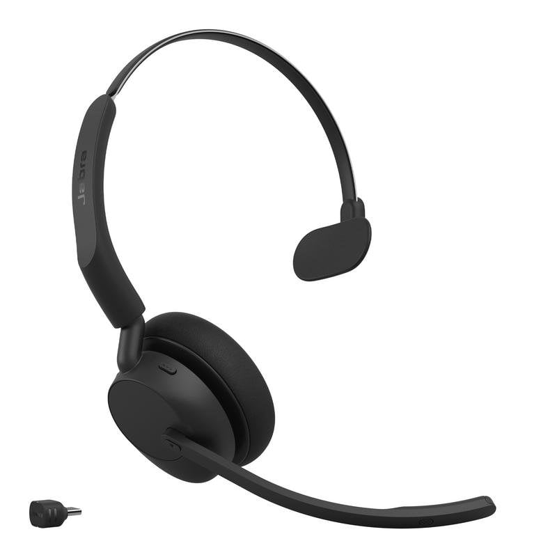 Jabra Casque Jabra Evolve3 45 sans fil Bluetooth avec annulation de bruit, bureau, Black
