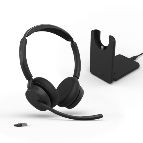 Jabra Evolve3 45 Dual-Ear auriculares inalámbricos Bluetooth, USB-A, UC