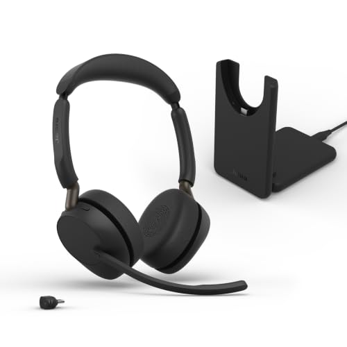 Jabra Evolve3 65 Dual-Ear Auriculares inalámbricos Bluetooth, UC, USB-C