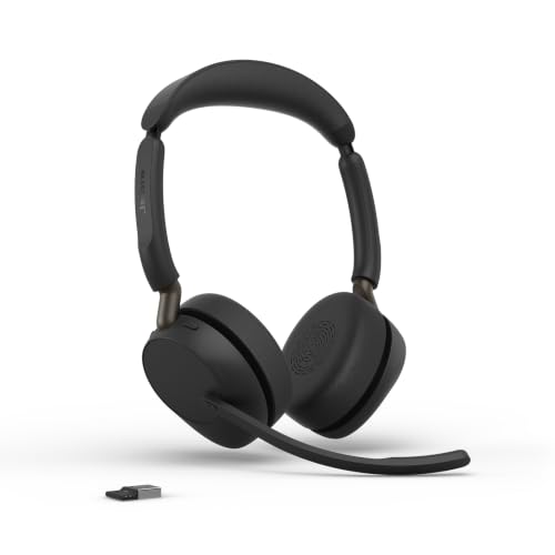 Jabra Auriculares Con micrófono inalámbricos Bluetooth de Doble oreja Evolve3 65 Con micrófono, UC, USB-A