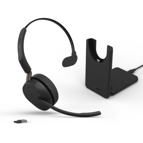 Jabra Casque Jabra Evolve3 65 sans fil Bluetooth avec réduction de bruit, micro et certification Teams, Black
