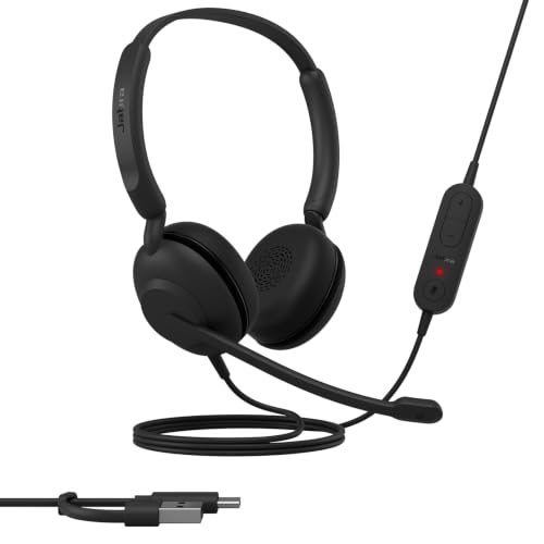 Jabra Evolve 10 (2026) Casque filaire avec micro, connectivité USB-C USB-A