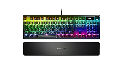 SteelSeries Apex 7 - Clavier de gaming mécanique - Écran OLED Smart Display - Switchs rouges - Agencement Nordique QWERTY