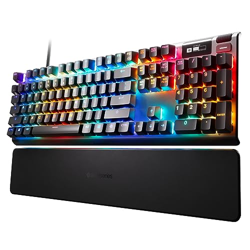 SteelSeries Apex Pro clavier gaming HyperMagnetic - Actionnement ajustable - Écran OLED - RGB - Port USB - Nordique QWERTY
