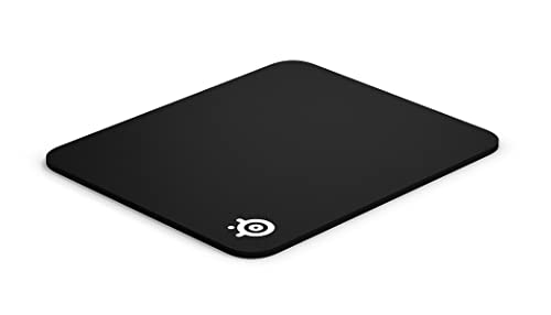 SteelSeries QcK Heavy M - Tapis de souris de jeu en tissu - Base en caoutchouc antidérapant extra-épaisse 6mm - Optimisé pour les capteurs de jeu - Taille M - Noir