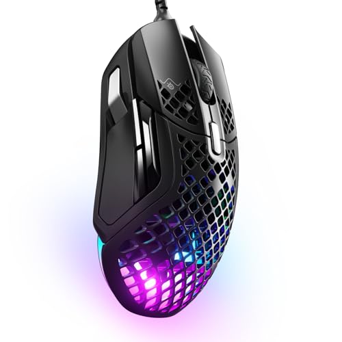 SteelSeries Aerox 5 – Souris de Jeu légère – 18 000 CPI – Capteur Optique TrueMove Air – Design Ultra léger résistant à l'eau – Connectivité USB-C Universelle