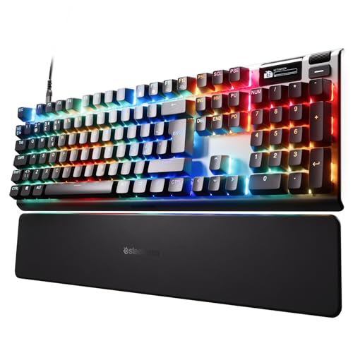 SteelSeries Apex Pro Gen 3 - Clavier HyperMagnetic Gaming - Switches OmniPoint 3.0 - Actionnement Ajustable - Toucher Rapide SOCD - OLED - RGB - Capuchons PBT - USB-C - NOR Layout QWERTY