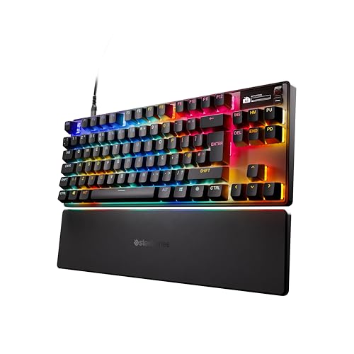 SteelSeries Apex Pro TKL Gen 3 - Clavier Gaming-HyperMagnetic - OmniPoint 3.0 - Actionnement ajustable - Déclenchement rapide - Préréglages prêts à jouer - Toucher rapide SOCD - OLED -UK Layout QWERTY