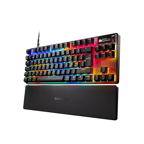 SteelSeries Apex Pro TKL Gen 3 - Clavier Gaming-HyperMagnetic - OmniPoint 3.0 - Actionnement ajustable - Déclenchement rapide - Préréglages prêts à jouer - Toucher rapide SOCD - OLED-NOR Layout QWERTY
