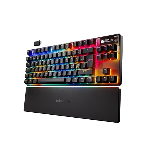 SteelSeries Apex Pro TKL Wireless Gen 3 - Clavier Gaming - HyperMagnetic - Switches OmniPoint 3.0 -Actionnement Ajustable -Déclenchement Rapide - Toucher Rapide SOCD - OLED - USB-C - NOR QWERTY Layout
