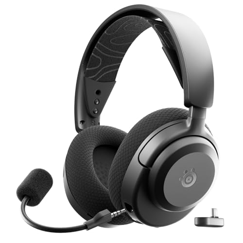 SteelSeries Casque Arctis Nova 3P Wireless Appli Mobile Companion Batterie 40h Haut parleurs magnetiques en neodyme 24 GHz Bluetooth Micro detachable PS5 PS4 PC Switch Mobile  Black
