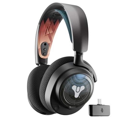 SteelSeries Arctis Nova 7P Lot Casque sans Fil Multi-Plateforme - Destiny 2 La Forme Finale - Objets en Jeu - 2,4GHz Bluetooth mixable - Batterie USB-C 38h - PlayStation, PC, Switch