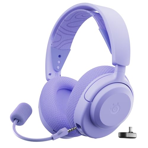 SteelSeries Casque Arctis Nova 3P Wireless Appli Mobile Companion Batterie 40h Haut parleurs magnetiques en neodyme 24 GHz Bluetooth Micro detachable PS5 PS4 PC Switch Mobile  Lavande
