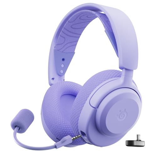 SteelSeries Casque Arctis Nova 3X Wireless Appli Mobile Companion Batterie 40h Haut parleurs magnetiques en neodyme 24 GHz Bluetooth Micro detachable Xbox PS5 PC SwitchMobile  Lavande