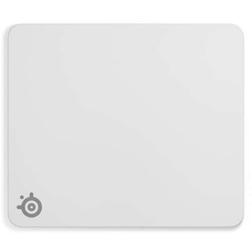 SteelSeries QCK Heavy- Tapis de Souris Gaming - Base antidérapante épaisse, Suivi précis optimisé FPS MOBA RTS MMO - Disponible en 450×400×6 mm, Blanc