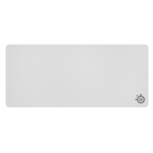 SteelSeries QCK Heavy- Tapis de Souris Gaming - Base antidérapante épaisse, Suivi précis optimisé FPS MOBA RTS MMO - Disponible en XXL 900×400×4 mm, Blanc