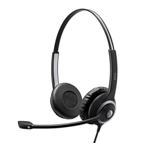 IMPACT SC 260 USB MS II - Casque USB Double Face Professionnel, Technologie Vocale EPOS, Microphone Antibruit, Optimisé pour UC et Microsoft Teams, Conception Durable, Confort Toute la Journée