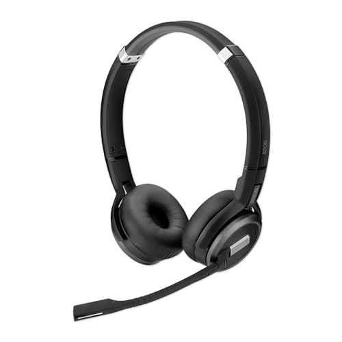 Impact SDW 60 HS - Casque DECT sans Fil de Haute qualité, Réduction de Bruit, Optimisé pour UC, Connectivité Multi-appareils, Options de Port Flexibles