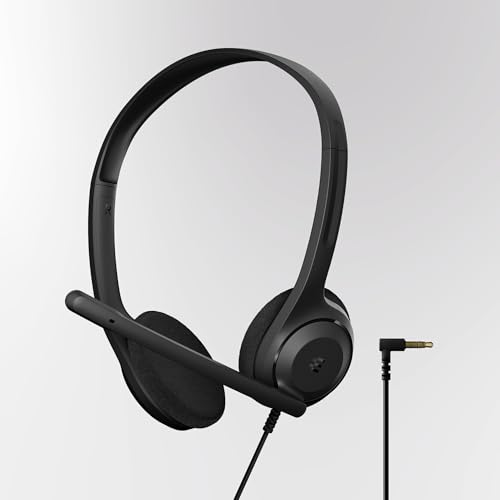 EPOS C1 Casque Professionnel avec Prise Jack 3,5mm – Confort Ultime, Micro Anti-Bruit, Audio Cristallin, Design Léger, Certifié Chromebook