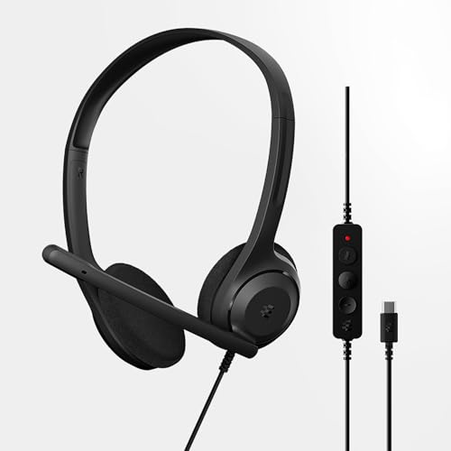EPOS C1 Casque USB-C Filaire – Audio Haute Fidélité, Micro à Réduction de Bruit, Conception Ergonomique, Certifié Chromebook