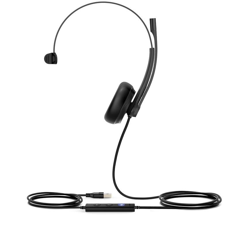 Yealink Casque Yealink UH34 Mono Teams filaire USB-A pour bureau avec réduction de bruit Black