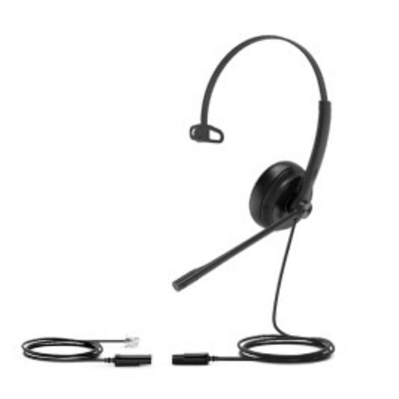 Yealink Casque Yealink YHS34 Lite Mono filaire pour bureau et call center avec micro perche Black