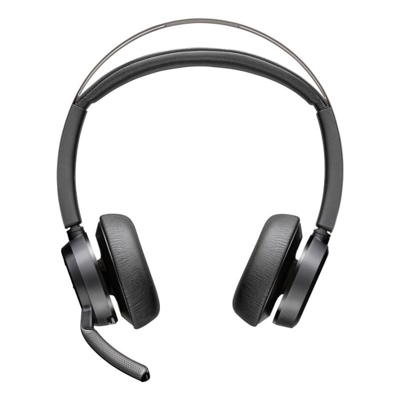 Poly Casque Poly Voyager Focus 2 sans fil Bluetooth avec Réduction de Bruit, USB-C, bureau, micro, Black