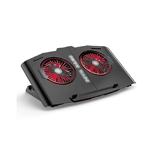 Laptop Cooling Pad Laptop Cooler Support pc Refroidissement pour Ordinateur Portable Radiateur pour Ordinateur Portable Silencieux(Color Red Light)