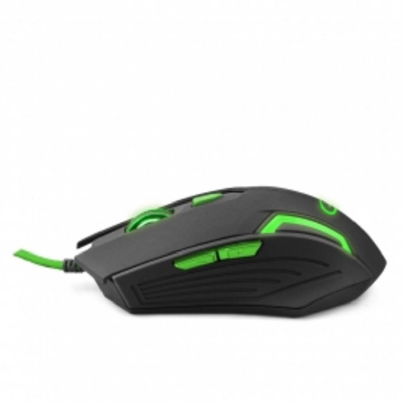esperanza Souris Esperanza MX205 Fighter USB 2400 DPI Black Green RGB 6 Boutons