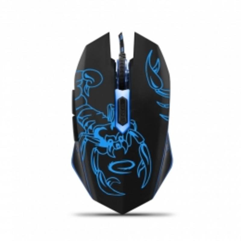 esperanza Souris Esperanza MX203 Scorpio USB 2400DPI Black Blue 6 Boutons LED