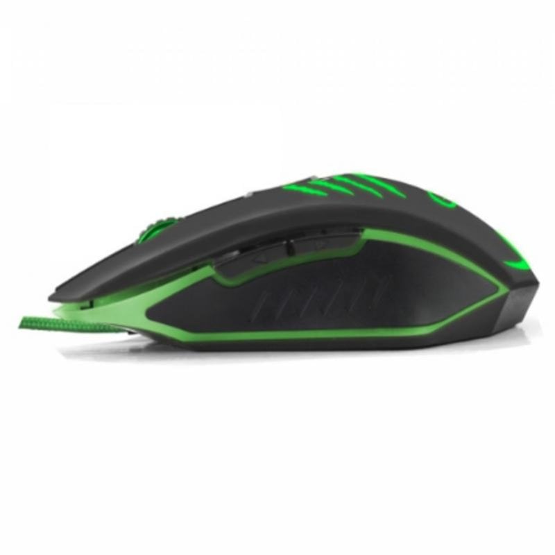 esperanza Souris Esperanza EGM209G USB Type-A 2400 DPI Black Green 6 Boutons Gaming