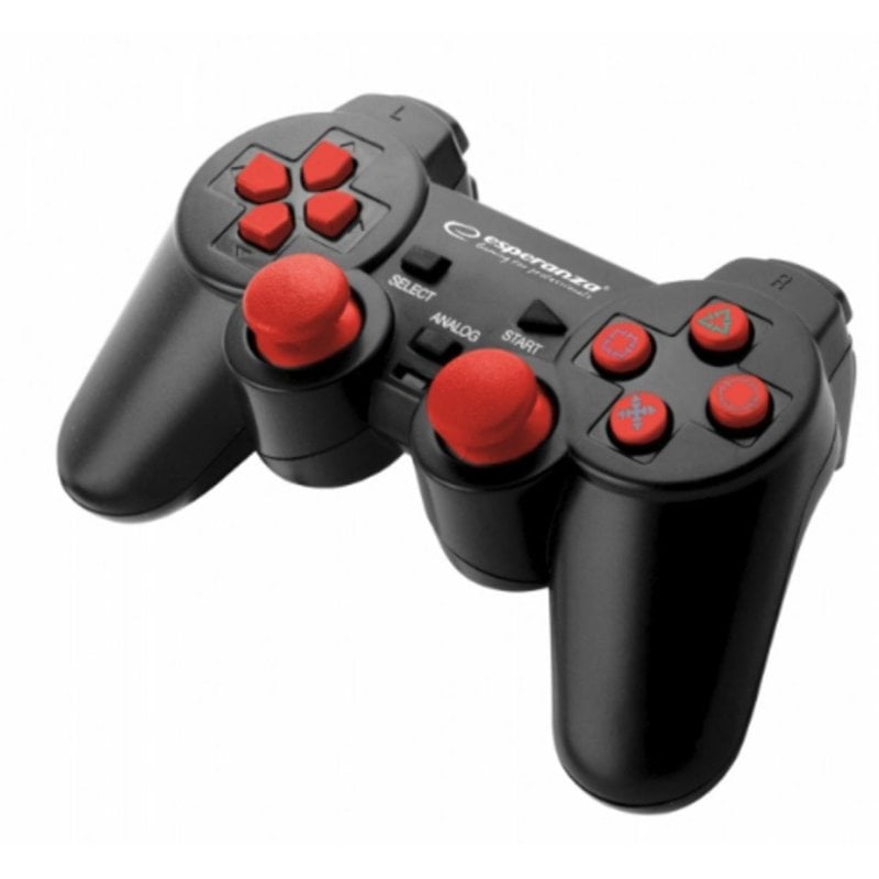 esperanza Manette Esperanza EGG106R Filaire PC Playstation 2 Playstation 3 Black Red
