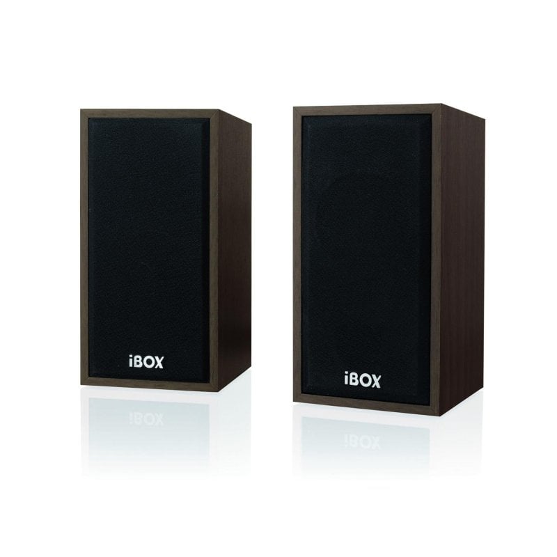 Ibox Haut-parleurs iBox de bureau filaires 2.0 10 W pour PC finition cerise