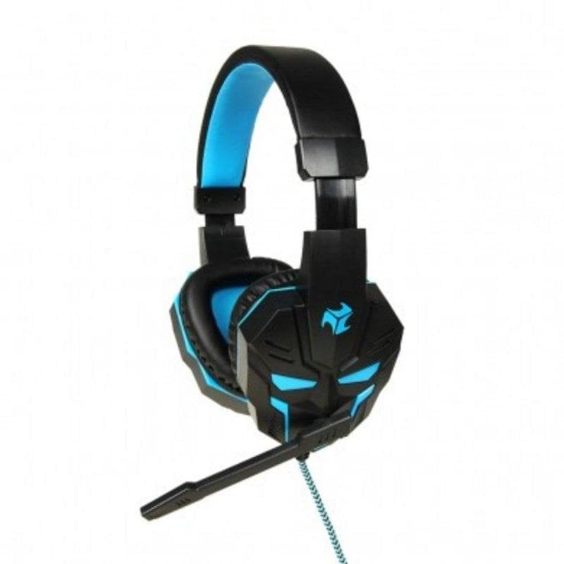 Ibox Casque Ibox X8 filaire Jack 3,5 mm et USB Gaming rétroéclairé microphone Blue Black