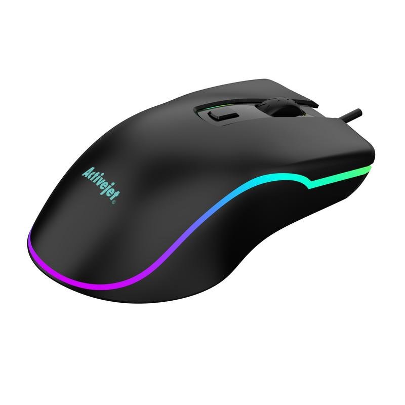 activejet Ratón Activejet AMY-W390 USB 2000DPI Black LED Ambidextre 4 Boutons