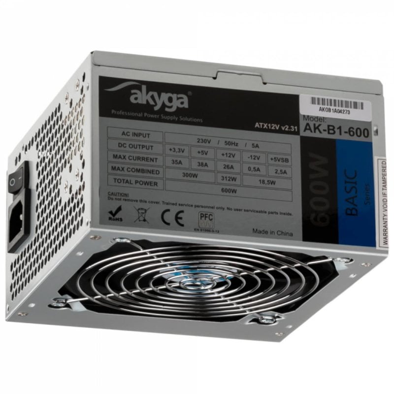 akyga Alimentation Akyga 600W Non-Modulaire ATX AK-B1-600 Protection avancée