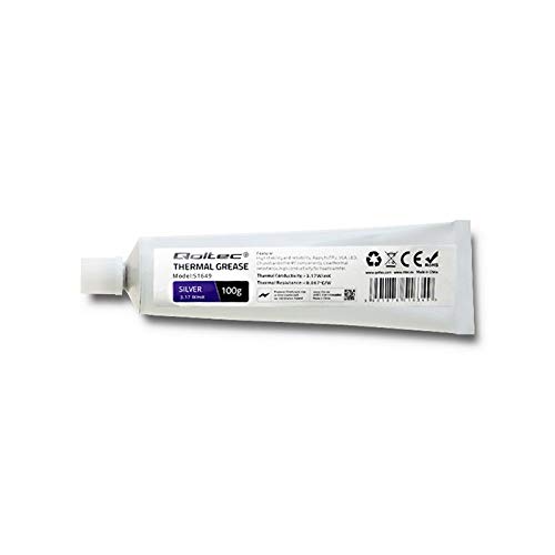 Qoltec Pate Thermique 3 17 W m K 100g Silver 12 I�m 2 4 g cmA� Tube 51649