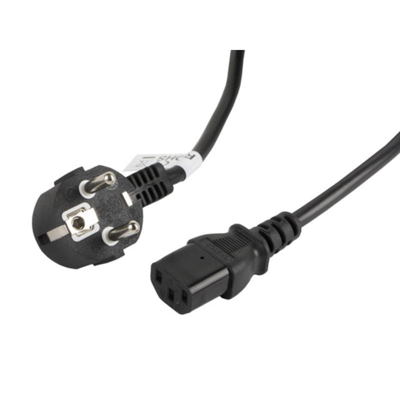 lanberg Câble d'alimentation Lanberg CA-C13C-11CC-0050-BK 5 m C13 coudé CEE7 7 Black