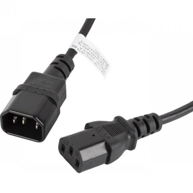 lanberg Lanberg Rallonge IEC 320 C13 vers C14 Mâle Femelle 1.8m Black