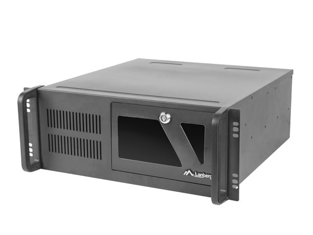 lanberg Bastidor Lanberg SC01-4504-10B 4U Black avec 3 Ventilateurs et 7 Baies de Disque Dur
