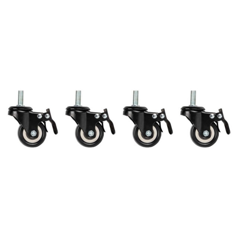 lanberg Roulettes Lanberg AK-1601-B Set de 4 Pièces Noires